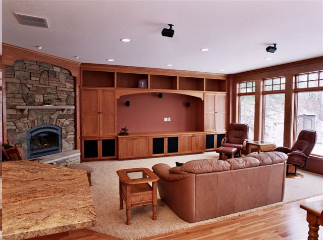 Custom built living room by Builders Commonwealth